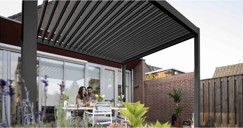 Rota overkapping met shutters kopen | Top-Veranda's