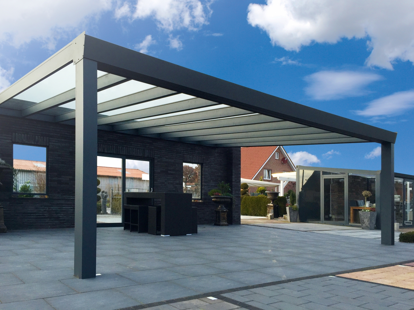 Aluminium veranda transparant dak