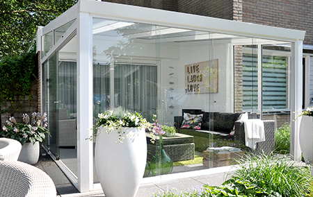 Glasschuifwanden koopt u bij Top Veranda's