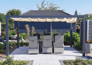 Maak kennis met: pergola met harmonicadoek!