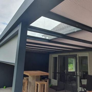 Veranda antraciet met screens