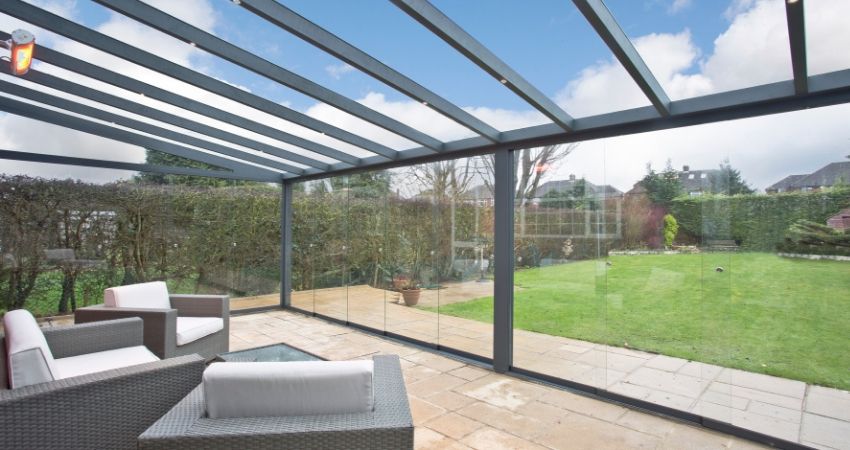 Veranda met glas dak -